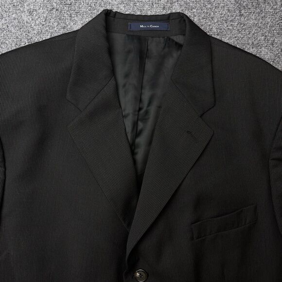 Lauren Ralph Lauren Other - Lauren Ralph Lauren Mens 46T Tall 46L Jacket Blazer Black Striped Made Canada